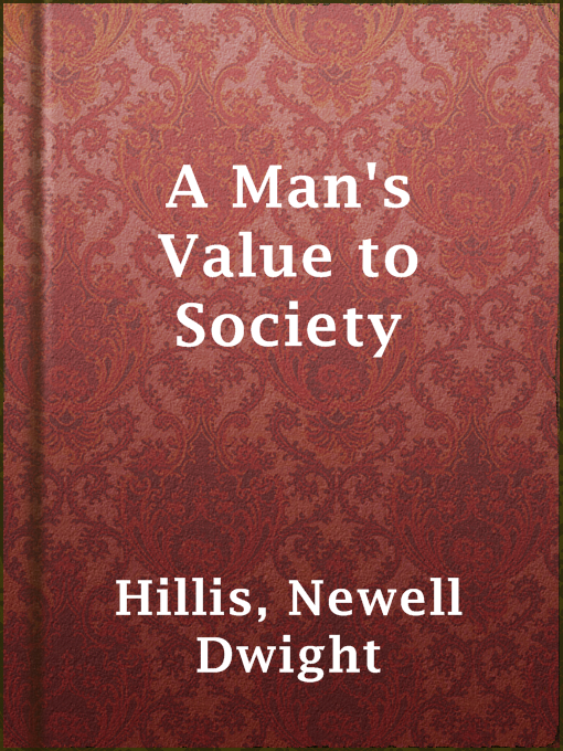Cover image for A Man's Value to Society